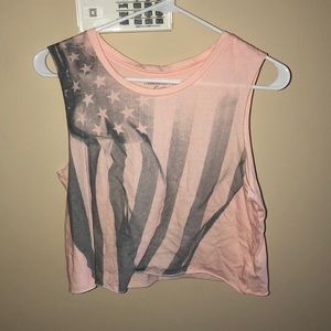 Cropped American Flag shirt